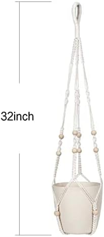 32inch Macrame Plant Holder, Indoor Hanging Planters - Image 6