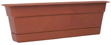 Bloem Dura Cotta 18" Terra Cotta Resin Rectangle Window Box Planter - Image 8