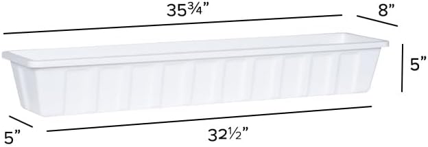 Root & Vessel Poly-Pro Plastic Flower Box Planter - Image 3