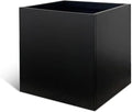 Galvanized Steel Planter Box Black Metal Planter 16Inch Square Indoor Outdoor by GZGNEEVL