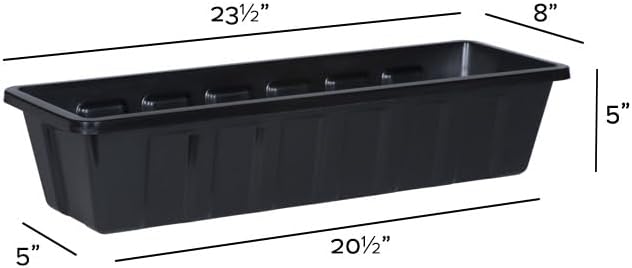 Root & Vessel Poly-Pro Plastic Flower Box Planter - Image 2
