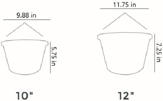 The HC Companies Euro Hanging Basket Planter Decorative 10-Inch Large Plastic - Image 6
