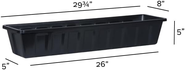 Root & Vessel Poly-Pro Plastic Flower Box Planter - Image 2
