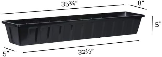 Root & Vessel Poly-Pro Plastic Flower Box Planter - Image 2
