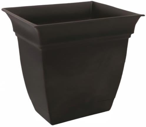 The HC Companies Eclipse Square Plastic Planter w/ Attached Saucer - Image 9