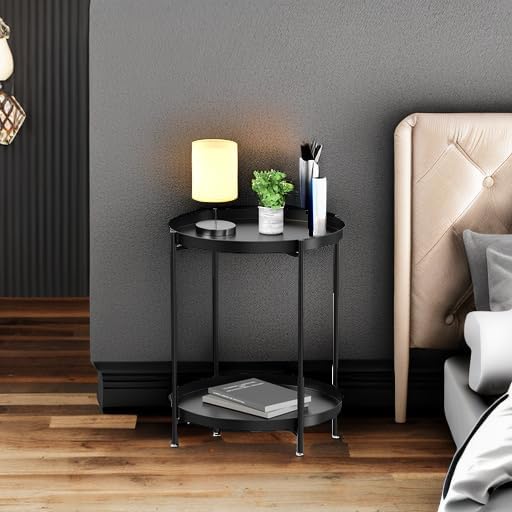 EKNITEY 2 Tier End Table - Image 6