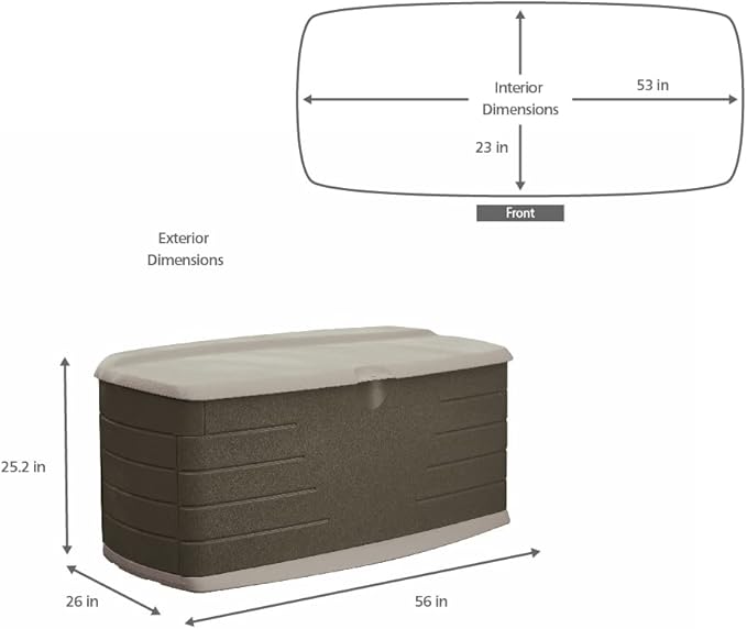 Rubbermaid Large Resin Outdoor Storage Deck Box - Image 2