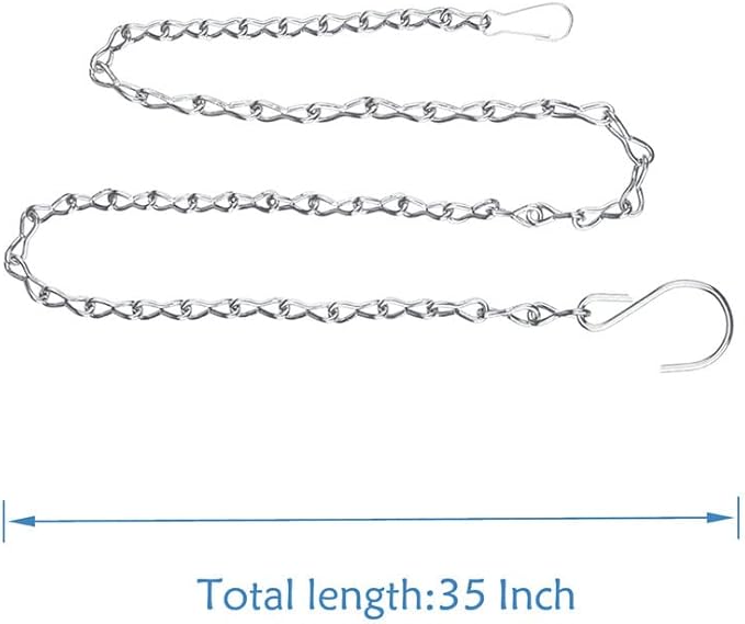 YINGFENG 4 Pack 35 Inch Silver Hanging Chain - Image 4