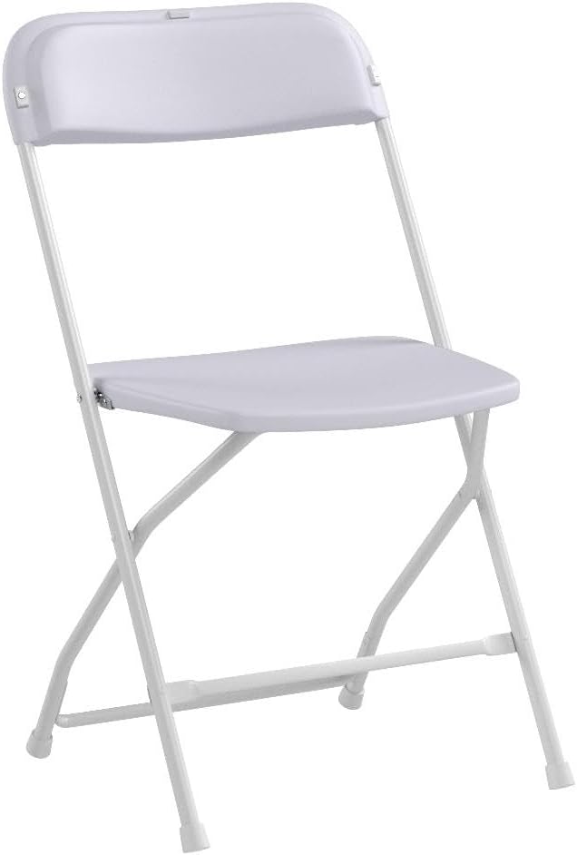 VINGLI 10 Pack White Plastic Folding Chair, Indoor Outdoor Portable Stackable - Image 5