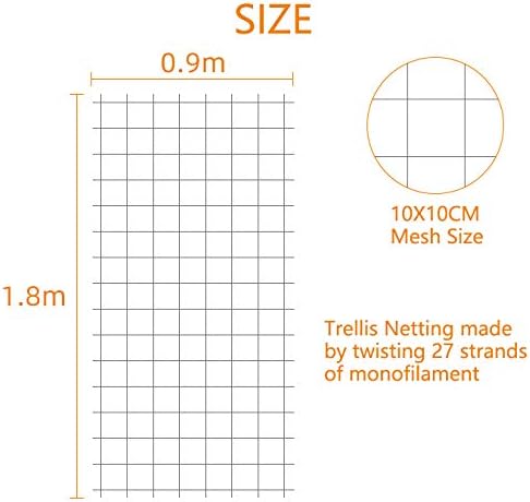 Pack of 2 Cucumber Tomato Trellis Netting, Heavy Duty Garden Netting - Image 2