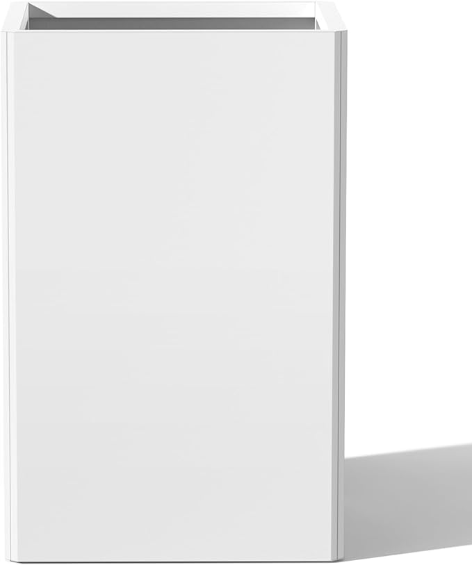 Galvanized Steel Metal Planter, 26 Inch White Square Outdoor Planters by GradenHomeD%C3%A9corProducts
