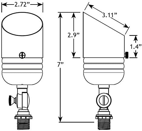 VOLT Fat Boy 12V Brass Outdoor Spotlight - Image 7