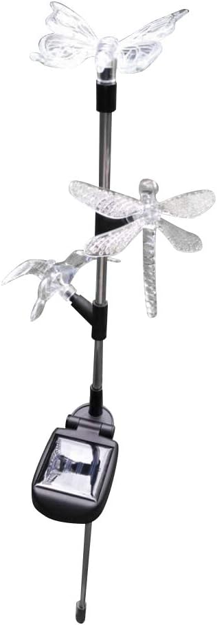 Solar Garden Stake Lights Hummingbird Butterfly and Dragonfly Multi-Color by OSALADI