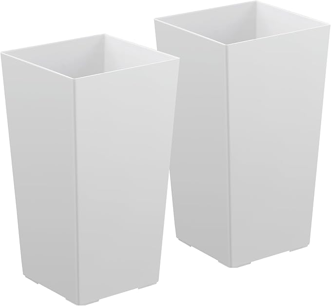 VEVOR Set of 2 Tall Planters for Outdoor Plants 22 inch, Modern Planters for - Image 9