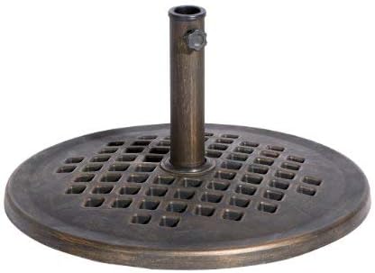 UBP24241-BR 24-Inch Cast Stone Umbrella Base, Made from Rust Free Composite - Image 3