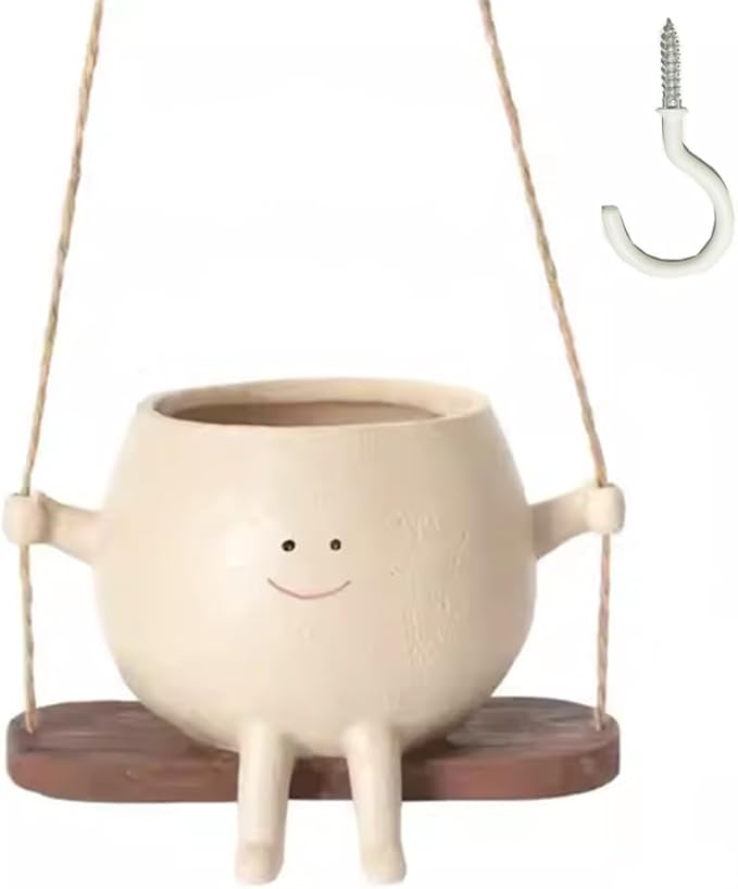 Swing Face Planter Pot by Unknown