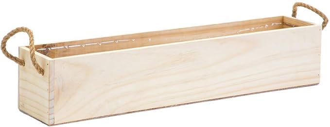 Wooden Planter Box, Rustic Barn Wood/Whitewash - Image 2