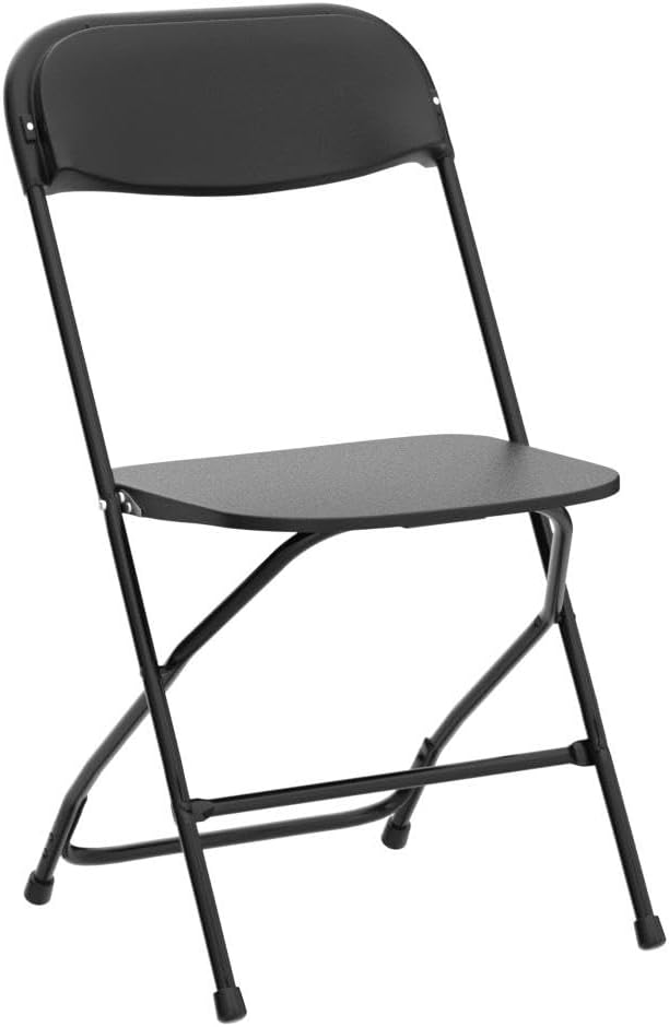 VINGLI 4 Pack Black Plastic Folding Chair, Indoor Outdoor Portable Stackable - Image 5