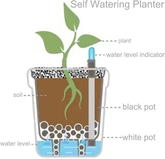yarlung 6 Pack Self Watering Planter - Image 2