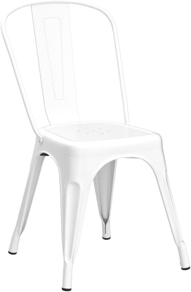 Nazhura Metal Dining Chair Farmhouse Tolix Style - Image 4