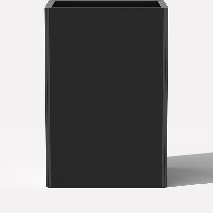 24" Tall Planter for Outdoor Plants, Modern Large Outdoor Galvanized Steel by GradenHomeD%C3%A9corProducts