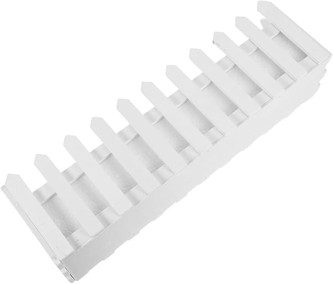 YARDWE Picket Fence Panels Wooden Picket Fence Flower Pot Window Box Planter - Image 9
