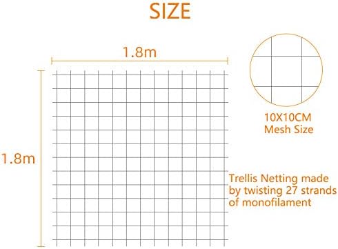 Pack of 2 Cucumber Tomato Trellis Netting, Heavy Duty Garden Netting - Image 2