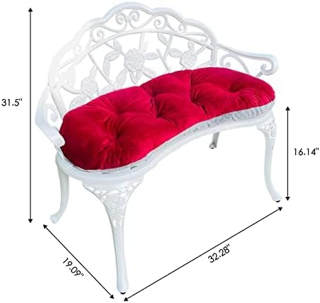 Mandolin Outdoor Park Garden Chair, All Chair Anti Rust Cast Aluminum Patio - Image 2