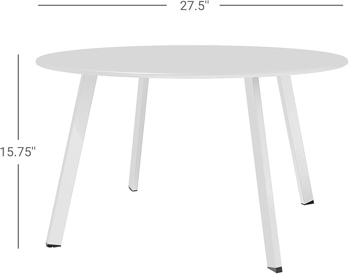 Grand patio 28-inch Outdoor Steel Coffee Table, Round Patio Side Table - Image 3