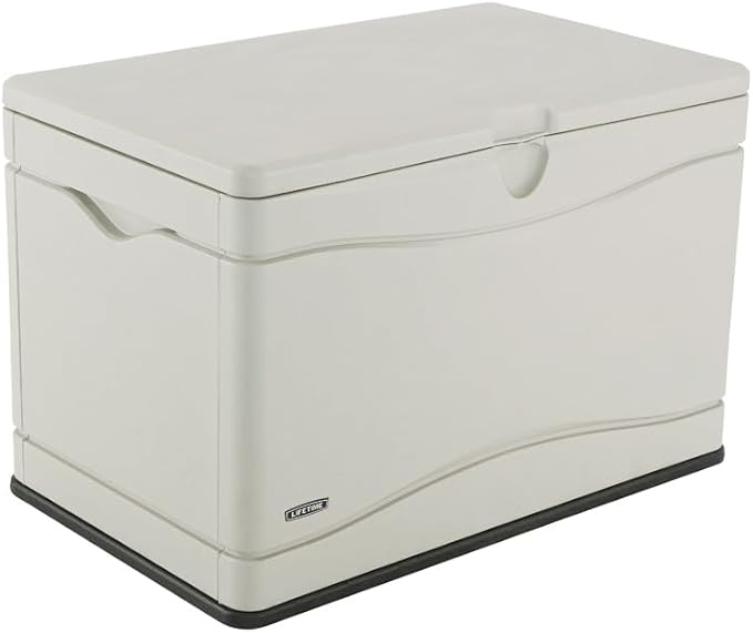 LIFETIME 60059 Black Bottom & Desert Sides and Lid Outdoor Storage Box-80 Gal - Image 3
