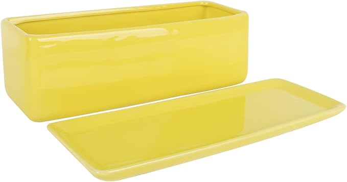 Vencer 12 Inch Rectangular Modern Minimalist Ceramic Succulent Planter Pot - Image 2