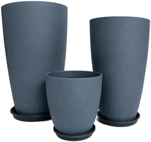 24/21/11 Inch Tall Planter Pots Garden Plastic Planters by MinCHI257