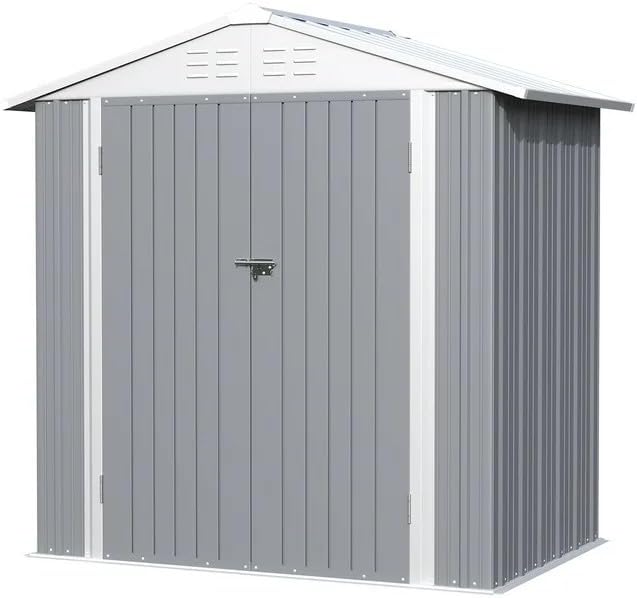 Greesum 6×4FT Outdoor Storage Shed, Metal Patio Storaged Sheds - Image 6