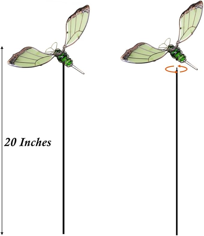 Juegoal 20 Inch Butterfly Garden Stakes Decor, Dragonfly Stakes, Hummingbird - Image 4