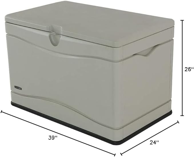 LIFETIME 60059 Black Bottom & Desert Sides and Lid Outdoor Storage Box-80 Gal - Image 10