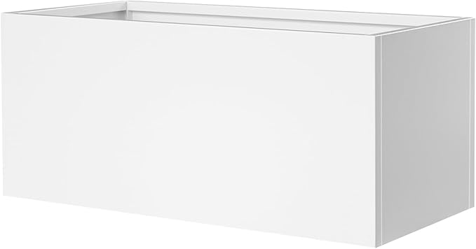 Metal Rectangular Planter Galvanized Steel Rectangle Planter White Planters Box by GZGNEEVL