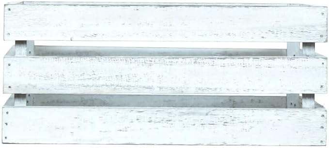 Efavormart Set of 3 Whitewash Wood Planter Crate Boxes - Image 6