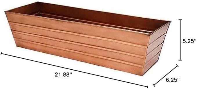 Achla Designs Copper PlatedWindow Flower Box Planter-Small - Image 10