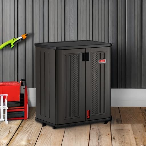 Suncast Heavy-Duty Resin Outdoor Storage Cabinet, Made in The USA - Image 6