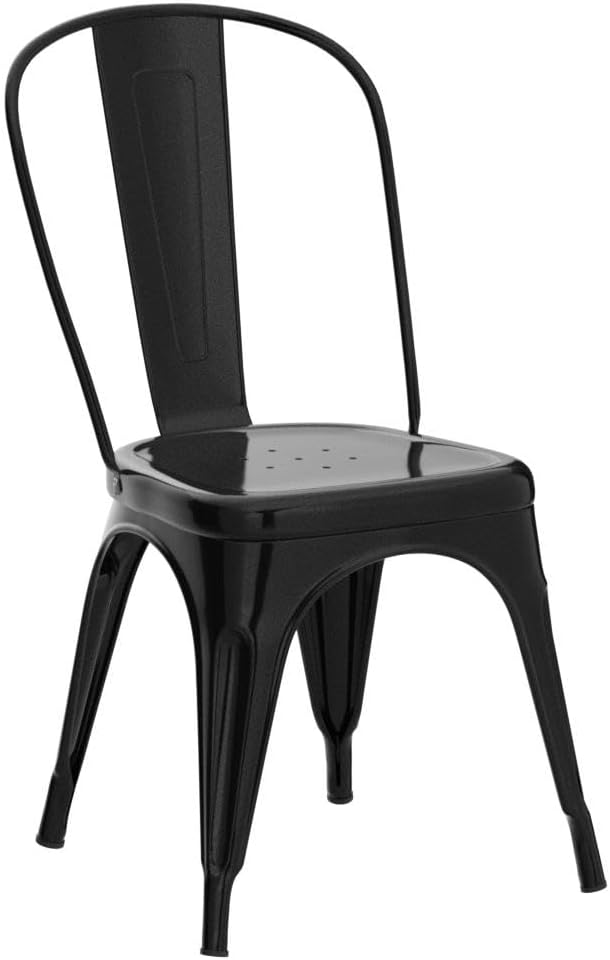 Nazhura Metal Dining Chair Farmhouse Tolix Style - Image 6