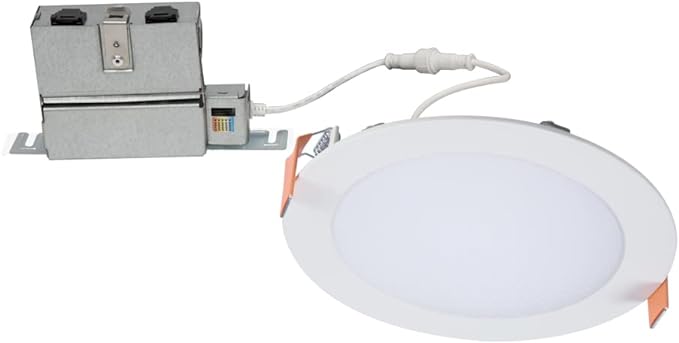 HALO HLB Recessed Lighting 6 Inch LED Thin Canless, Dimmable w/Selectable Color by HALO