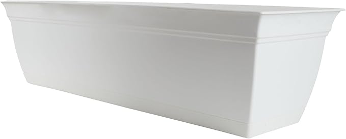 The HC Companies 24" Eclipse PlasticWindow Box 7.76"x24"x6.57" in White Color by TheHCCompanies