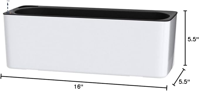 Fasmov 2 Pack Rectangle Self Watering Planter - Image 9
