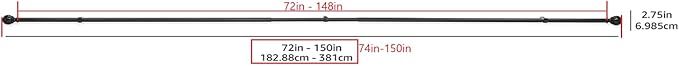 Amazon Basics Adjustable Heavy Duty Curtain Rod - Image 5