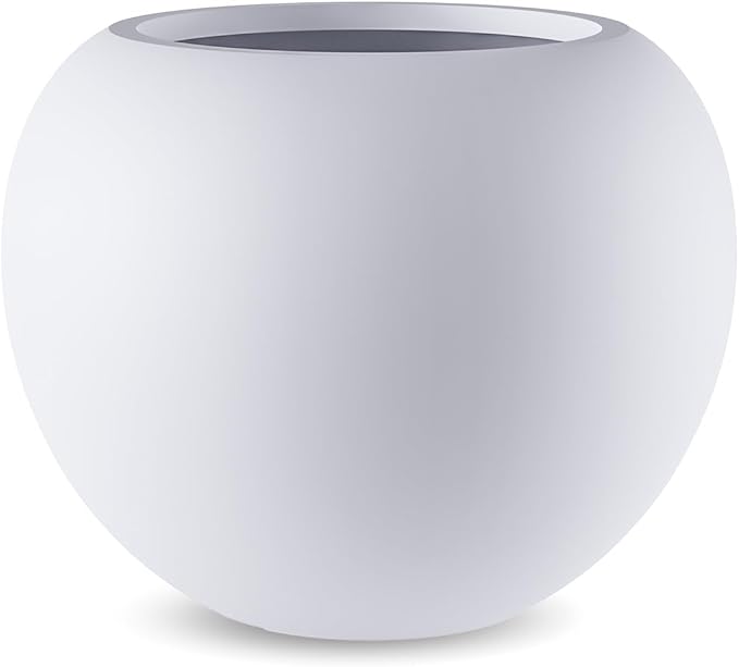 13.5 H x 17" Dia Round Fiberstone Planter by Unknown