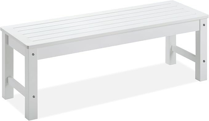 Psilvam Outdoor Bench, Two Person Poly Lumber Porch Bench, Weatherproof Garden by PsilvamGardenFurniture