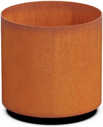 PLANTERCRAFT Corten Steel Metal Planter Box, Round Sizes, Modern Garden Steel - Image 8