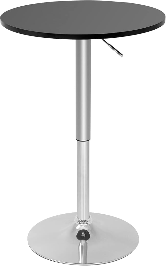 Modern Bar Table Height Adjustable Kitchen Dining Table Round Pub Table Counter by FDW