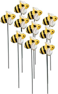 DYJAGYO 10Pcs Bee Garden Stakes Decor, Flower Pot Bed GardenDecorGarden Stakes by DYJAGYO