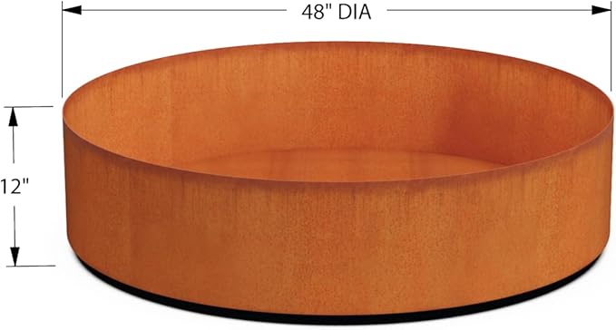 PLANTERCRAFT Corten Steel Metal Planter Box, Round Sizes, Modern Garden Steel - Image 5